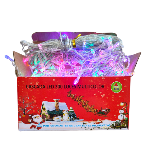 M J6159 SERIE CASCADA 200 LEDS MULTICOLOR 4m