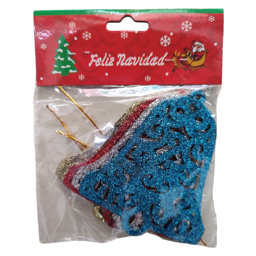 M J3418 CAMPANA DECORATIVA PAQ* 4pzs
