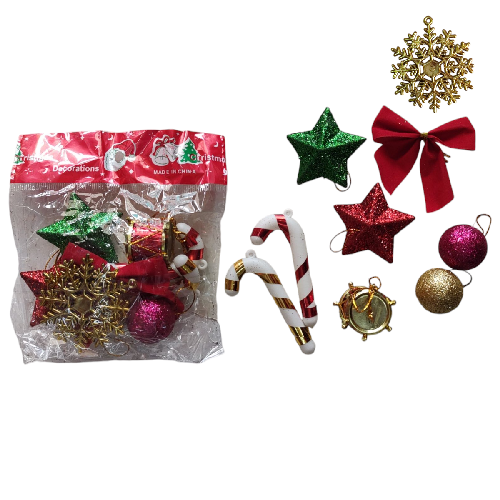 M J3436 / 3436 KIT ADORNO P/ARBOL 3a7cm Set*9pzs