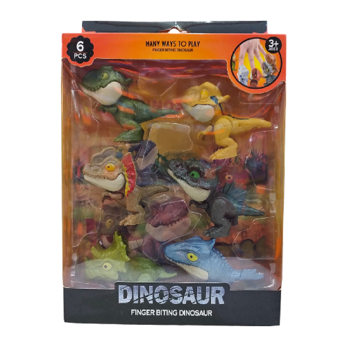 MA TS28000 DINOSAURIO MUERDE DEDOS SET 6pzs