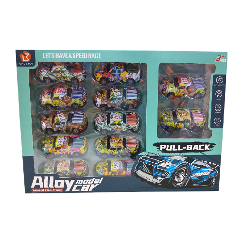 MA TS28350 CARRITOS PULBACK Set 12pzs caja 25x36x4 cm caja 25x36x4 cm
