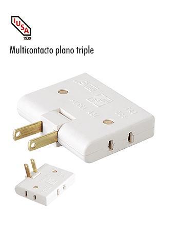 LION 1310 MULTICONTACTO PLANO TRIPLE 15A 127V