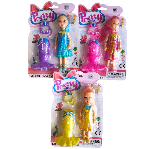 Y 1801-M MUÑECA 5" C/ COLA DE SIRENA