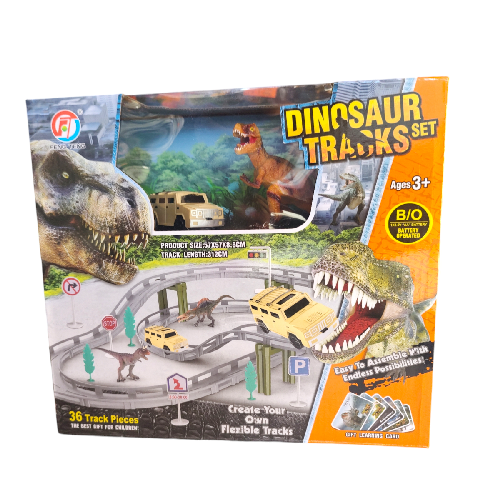 M JT3789 AUTOPISTA DINOSAURIOS caja 27x30x9cm