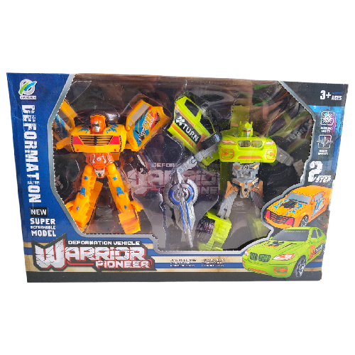 M JT4084 2 ROBOT TRANSFORMABLE C/ LUZ Y SONIDO