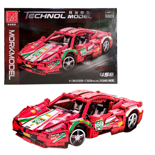 TIN 023002-1 CARRO ROJO ARMABLE 33*16*6cm 1:14 1328 pzs