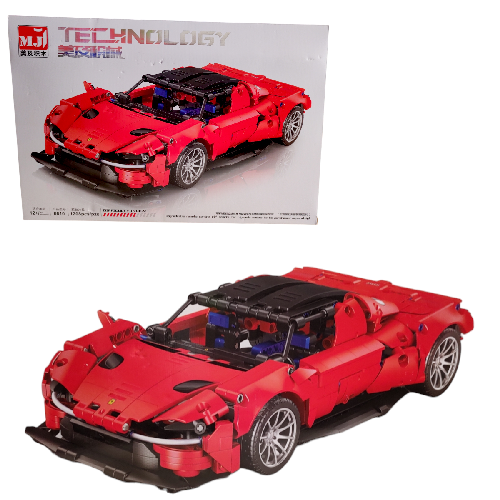 TIN MJ-8610 CARRO ROJO ARMABLE 32.8*17.3*8cm 1:14 1208pzs