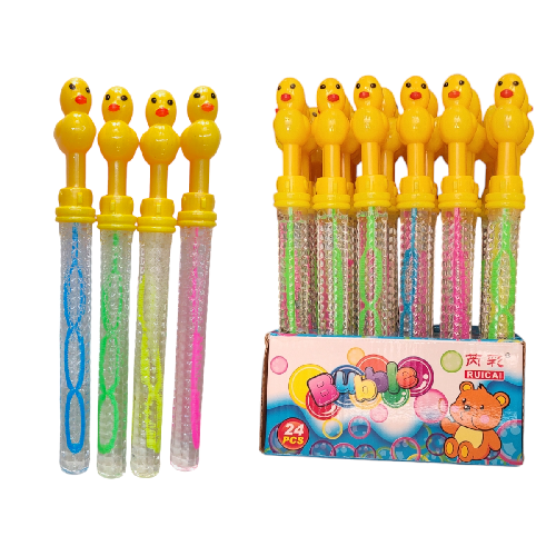 M C4252 BURBUJA PATO AMARILLO 27cm PAQ 24pzs