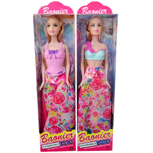 Y JJ8695-20 MUÑECA 11.5" C/ FALDA LARGA
