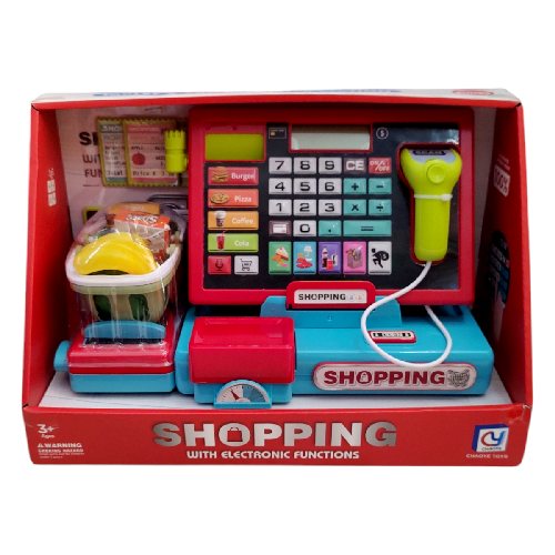 Y 818-386 CAJA REGISTRADORA TIPO TABLET  ROSA Y AZUL Medida Empaque 20.5x32x15.5cm