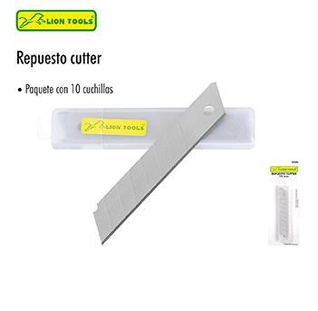 LION 0346 REPUESTO CUTTER 18mm 10 navajas