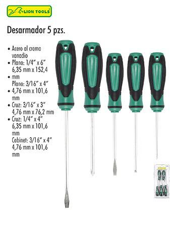 LION 2108 DESARMADOR 5pzs