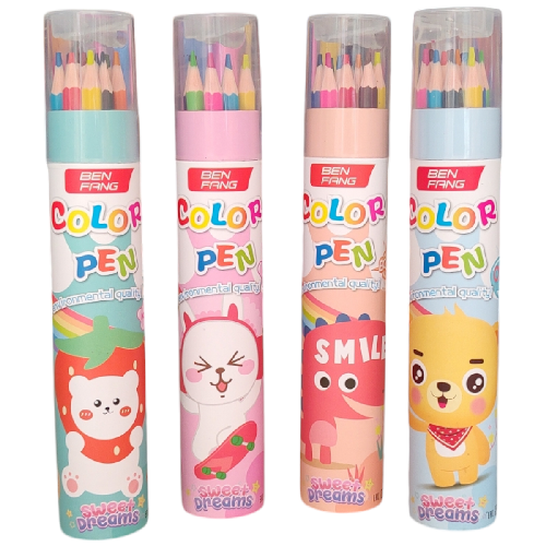 M B0004 TUBO C/ 12 COLORES Y SACAPUNTAS