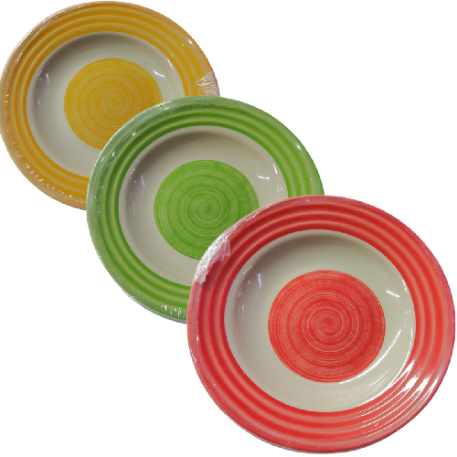 M A1241 PLATO MELAMINA ESPIRAL 22.5cm PAQ*6pzs