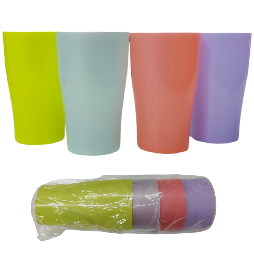 M E6420 VASO DE PLASTICO 11.6*7.2cm PAQ*4pzs