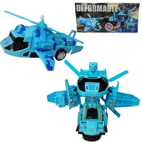 HELICOPTERO TRANSFORMER C/ LUZ Y SONIDO