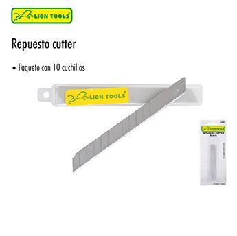 LION REPUESTO CUTTER 9mm c/10 navajas