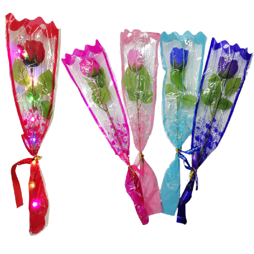 M F5308 ROSA DE JABON C/ LUZ 46cm