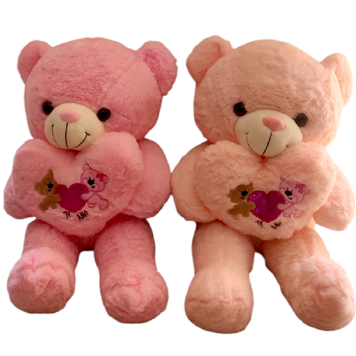 R 200521 / 200522 PELUCHE ROSA C/ CORAZÓN 50*30cm