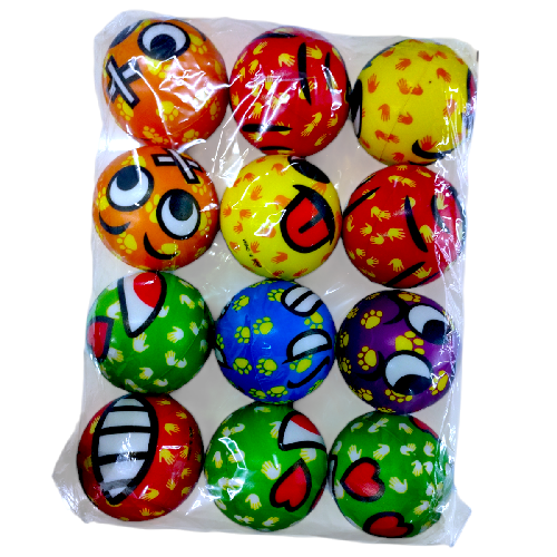 M C3414 PELOTA ANTIESTRES 7.6cm PAQ* 12pzs