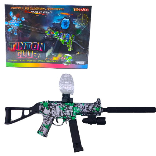 T Q7757 PISTOLA HIDROGEL RECARGABLE C/ LUZ, HIDROGEL Y LENTES  63cm