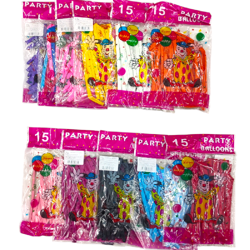 M F4678 GLOBO LATEX LARGO 30cm PAQ*15pzs