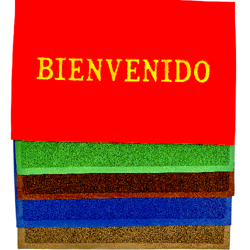 C TP004-BV TAPETE D/ PLASTICO BIENVENIDO 58*37cm