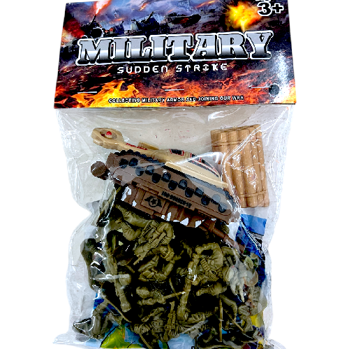 Y 166H-44 SET MILITAR C/ SOLDADOS, HELICOPTERO, TANQUE Medida del Empaque 22*15cm