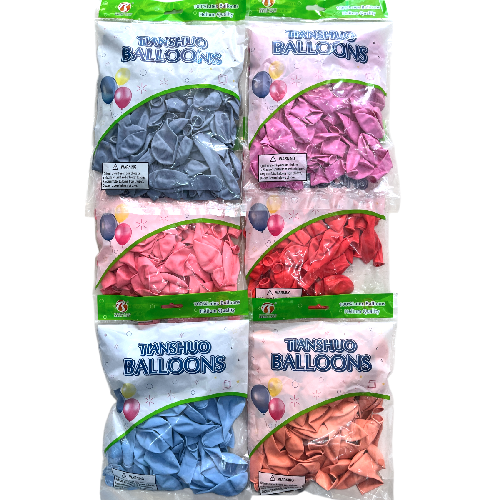 M F4825 GLOBO LATEX #9 COLORES PASTEL PAQ*100pzs