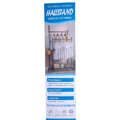 C 9132-2 MUEBLE PARA COLGAR ROPA C/ TUBO DE HIERRO 152*42*74.5cm