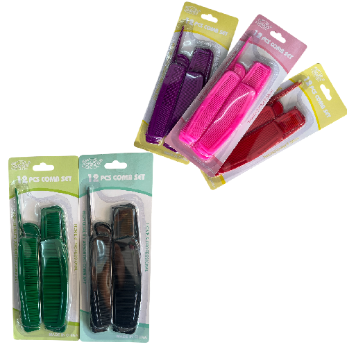 M G1327 SET DE 12 PEINES SURTIDOS Medida empaque 25.5*9.2cm