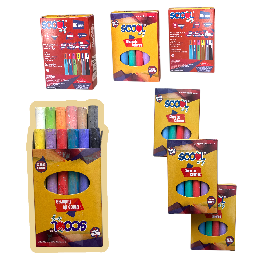 M 24983 SCOOL GIS MULTICOLOR CAJA C/ 12pzs 8cm