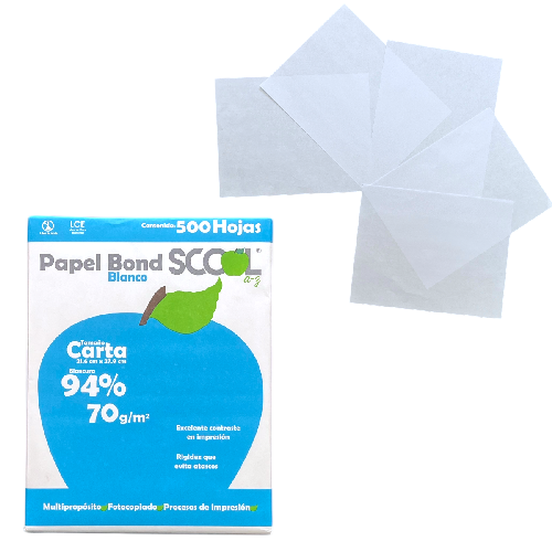 M 19918 SCOOL PAQUETE PAPEL BOND 500h 70g
