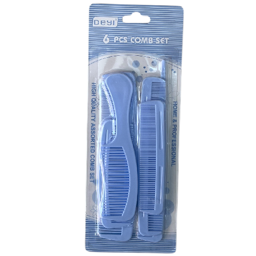 M G1242 BLISTER DE 6 PEINES 25*9.5cm