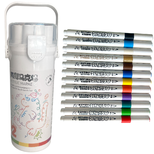 M B2530 BOTE DE MARCADORES ACRILICOS C/ 12clrs