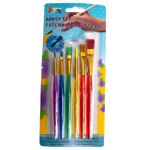 M B6034 PINCELES P/ ACUARELA JUEGO C/ 6pzs Medida 22*10cm