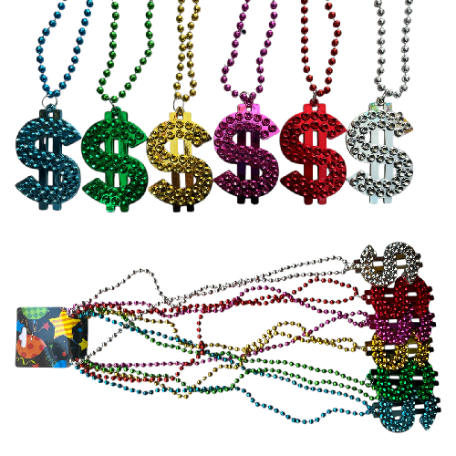 M C6492 COLLAR DE DOLAR P/ FIESTA 50cm PAQ* 6zs