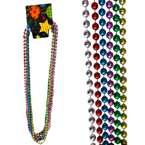 M C6499 COLLAR DE BOLITAS P/ FIESTA 80cm PAQ* 6pzs