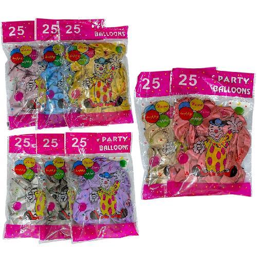 M F4668 GLOBO LATEX #10 METALICO BOLSA C/ 25globos