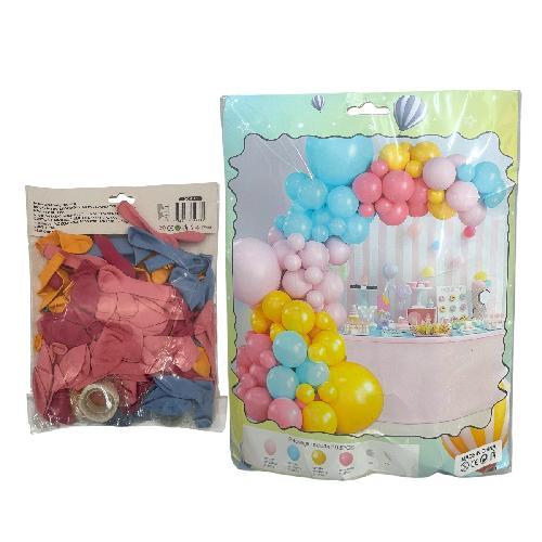 P QQ-4168 KIT P/ HACER ARCO DE GLOBOS COLOR PASTEL DE 108pzs (Incluye cinta y cinta doble cara)