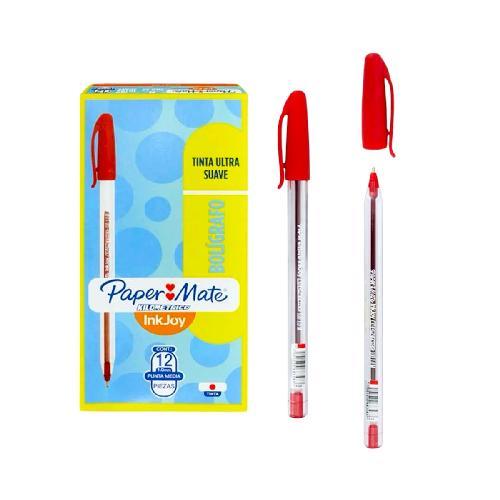 M PAPER MATE BOLIGRAFO PUNTA MEDIA KILOMETRICO Rojo PAQ* 12 Plumas