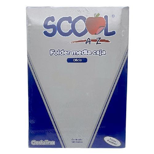 M SCOOL FOLDER OFICIO C/ CEJA Crema PAQ* 100 Folders