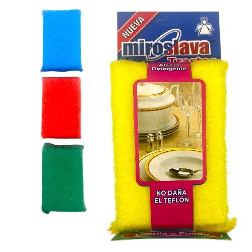 MI FIBRA PARA TRASTES *No daña Teflon 12*8*2cm