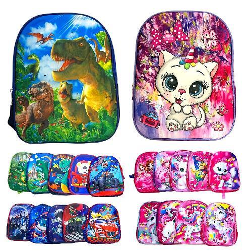 102 MOCHILA KINDER 3D C/ LUZ ECONOMICA 33x26x12cm