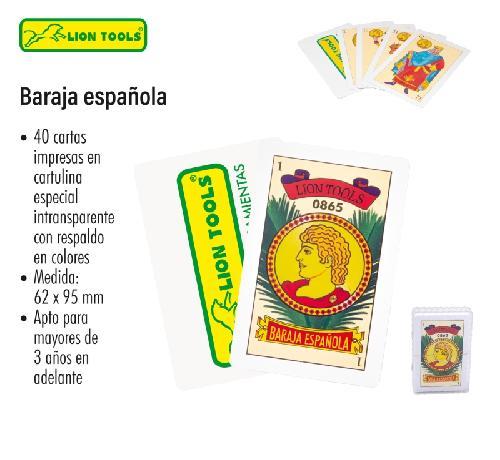 LION 0865 BARAJA ESPAÑOLA PLASTIFICADA C/40 cartas