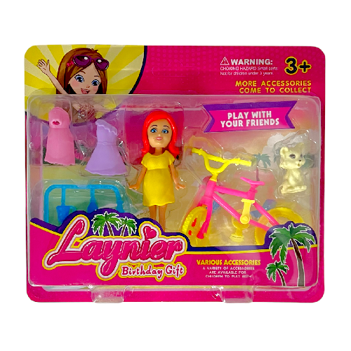 Y BN8069-1 BLISTER MINI MUÑECA C/ACCESORIOS 17.5x20cm