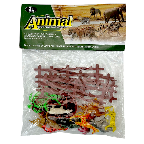 Y33-4 MAQUETA DE ANIMALES SELVA C/ CORRAL Medida Empaque 24x19cm