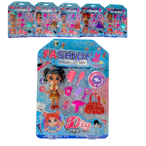Y KZ-9003 BLISTER MUÑECA 3.5" C/ ACCESORIOS Medida Empaque 23.5x17cm