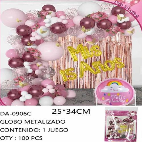 OM DA-0906C KIT DE GLOBO PARA ARCO MIS 15 AÑOS 55pzs