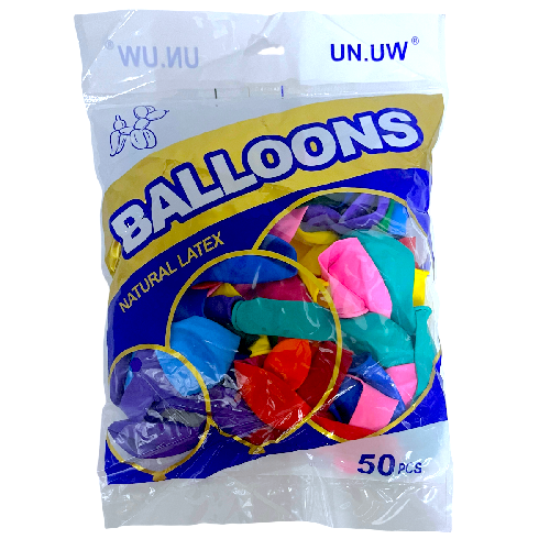 P 5629 BALLOONS GLOBO LATEX #10 C/ 50 GLOBOS COLORES SURTIDOS
